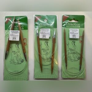 Chiaogoo premium bamboo circular needles - 5mm/6.5mm/8mm all 40”